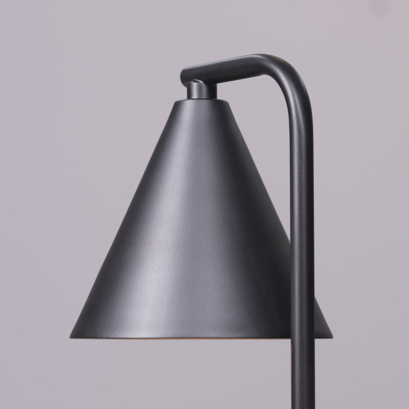 Minimalistic Candle Warmer Lamp with Wood Base - Black