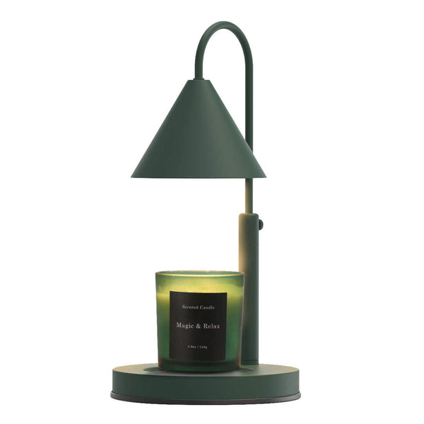 Adjustable Candle Warmer lamp with Dimmer and Timer - Forest Green